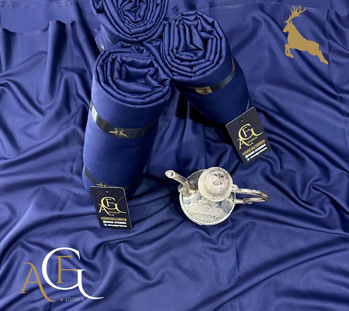 CLASSICAL PREMIUM MUGHALAI BOSKI (NAVY BLUE)